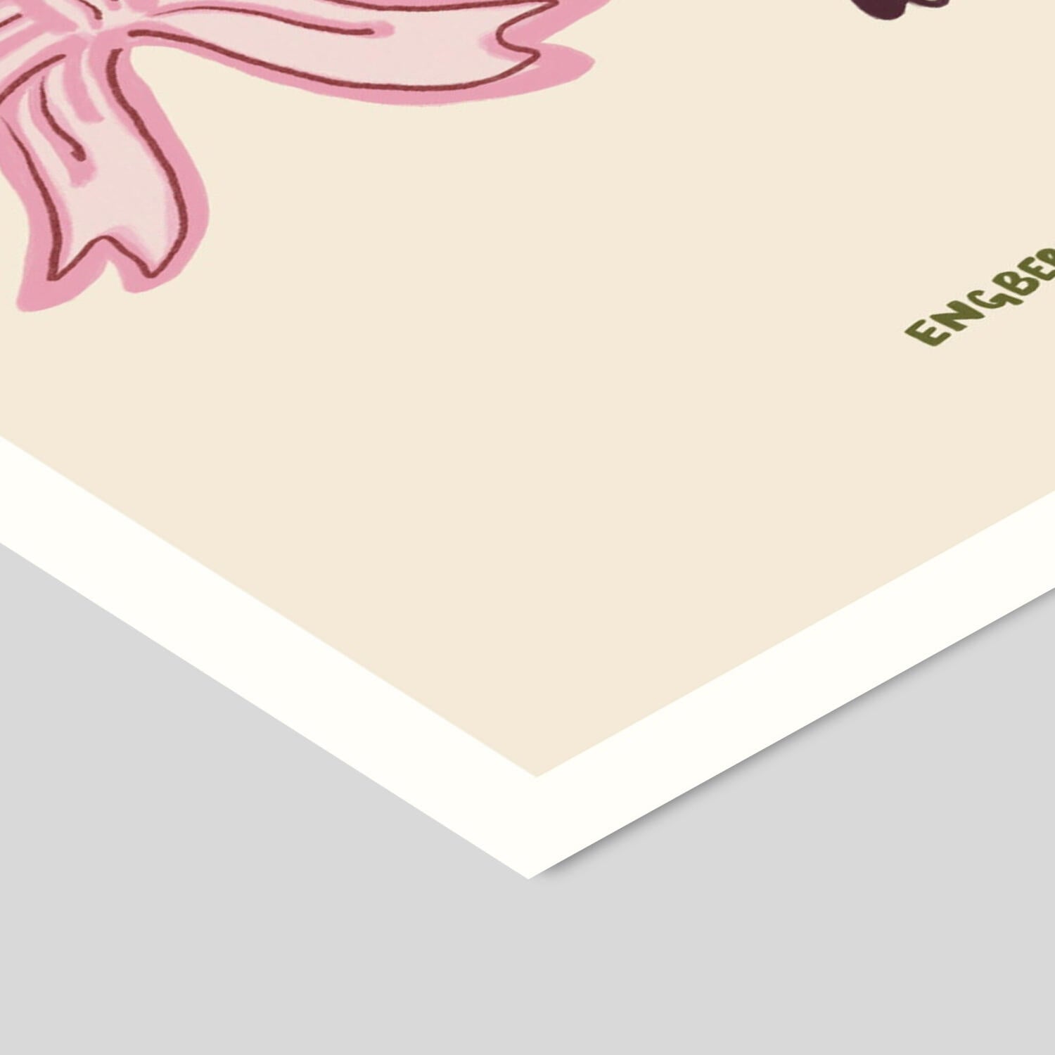 Engberg Studio Pastel Bows plakat - 30x40 cm.